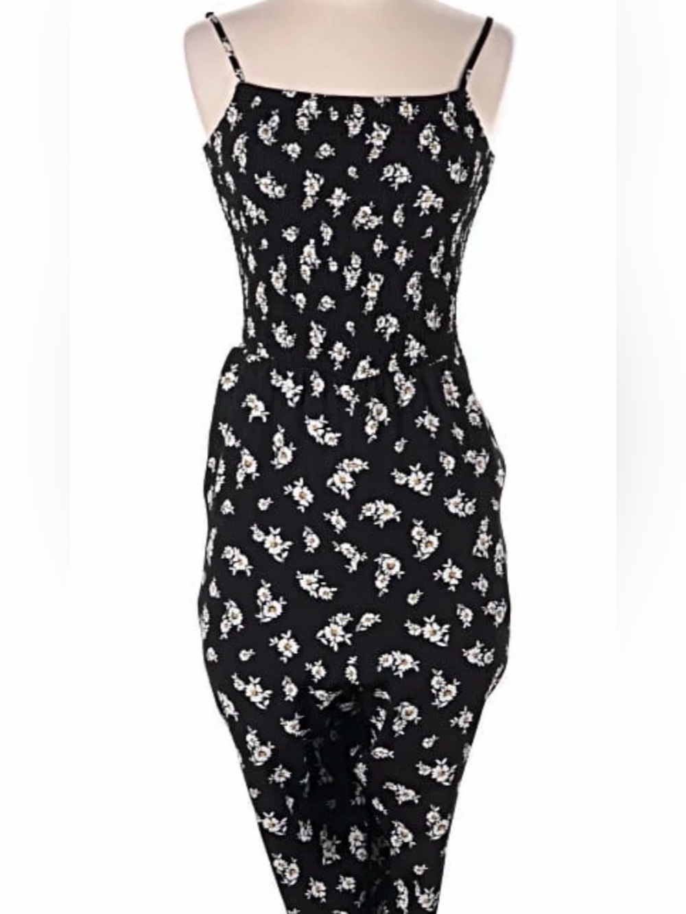Francesca Black Floral Maxi Jumpsuit with Flared bottom